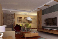Todo el muebles de madera elegante saln