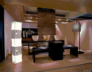 Estilo balins de madera maciza y vitrina
