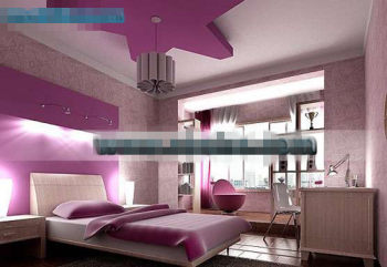 Purple pentculo dormitorio de estilo