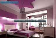 Purple pentculo dormitorio de estilo