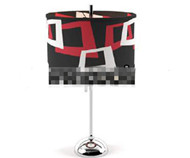 Red white y negro lmpara luz exagerada tapa