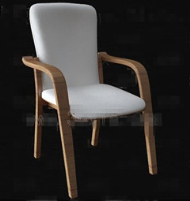 Silla cmoda tela blanca