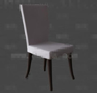 Simple silla de madera blanca