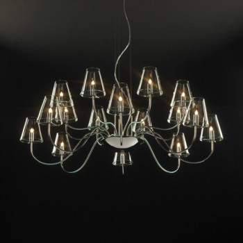 Europea candelabro clsico cristal grande