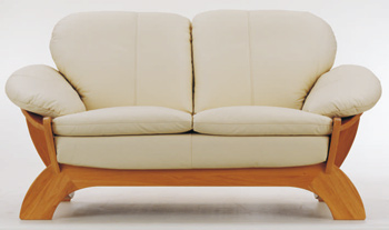Asientos cuero sof-cama doble Modelo 3D