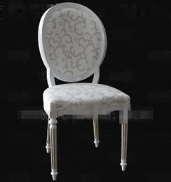 Estilo europeo silla de madera blanca