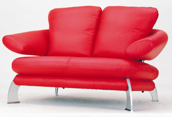 Estilo europeo moderno sof rojo asientos dobles