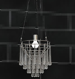 Agua columnar cristal lmpara colgante