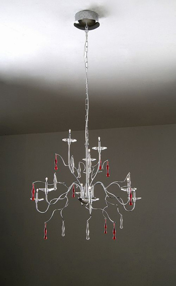 Europea hierro sencilla lmpara de cristal