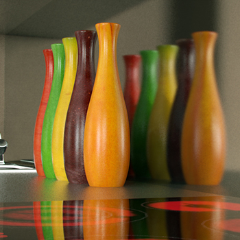 Botellas de caramelo de color 3D modelo