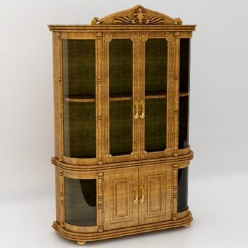 Estilo europeo gabinete de cristal claro