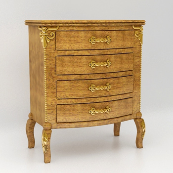Estilo europeo Cmodas modelo 3D cajones