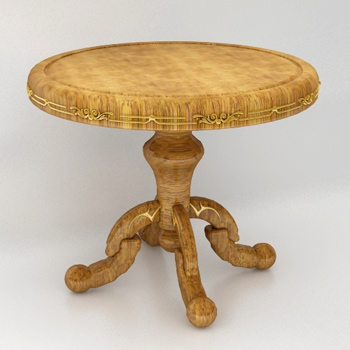 Estilo europeo mesa de madera Modelo 3D