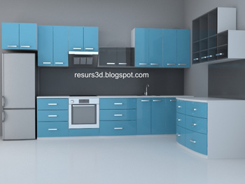 Muebles modernos del hogar azules