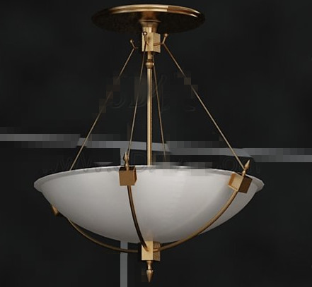 Disco metal blanco cadena colgante lmpara