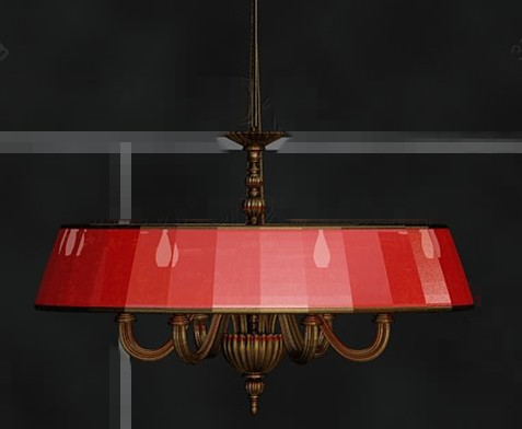 Metal rojo sombra Cadena lmpara colgante