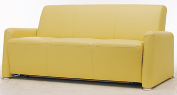 Estilo europeo tres asientos sof amarillo