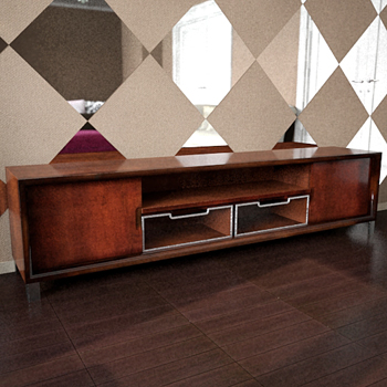 Old-styled TV-shelf