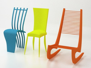 Arte color de silla modelo