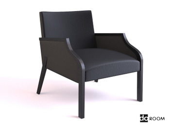 Moderno Negro sillones de respaldo alto