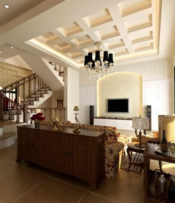 Estilo europeo modelo dplex de madera maciza de un sentido de la sala de estar informal