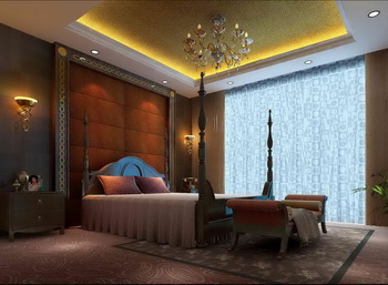 Dormitorio Europea lujo escena modelo