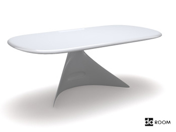 Un simple blanco con el escritorio