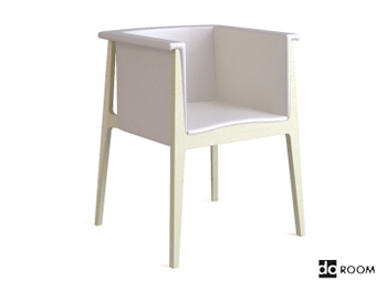 La simplicidad blanco modelo 3D silln