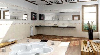 Modelos 3D de cuarto de baño con encanto exterior