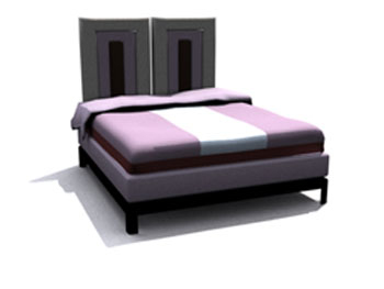 Cama doble moderna personalidad sencilla