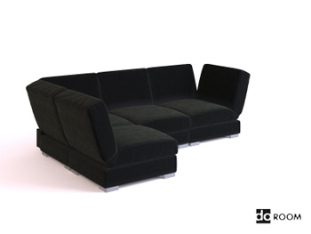 Sof de la sala 3D modelo