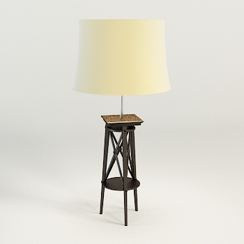 Modelo 3D de las lmparas de piso de madera modernos