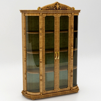 Continental gabinete de cristal transparente modelo 3D