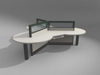 Oficinas moderno modelo de escritorio