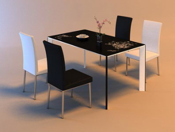 Personalizado negro y blanco muebles de cocina