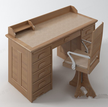 Modelo de escritorio de madera maciza