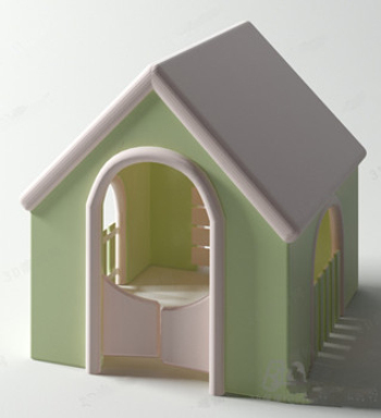 Pequeños modelos 3d perrera refrescantes