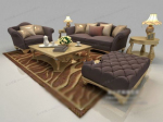 3d modelo de sof de estilo europeo