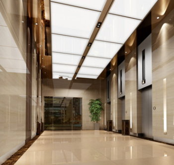 Modelos 3d corredor empresarial