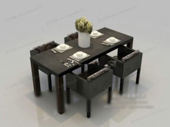 Modelos 3D combinacin comedor Casual