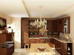 Los modelos modernos 3D cocina
