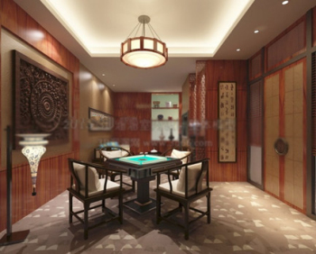 Sala modelos del interior 3d ajedrez