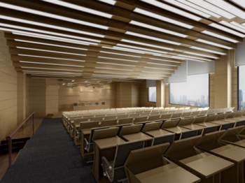 Sala de conferencias 3d modelos de escalera
