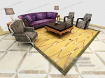 De estilo europeo sof set modelos 3D
