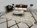 Modelos 3d sof contemporneo