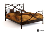 Cama modelo 3d Retro hierro