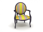 Modelo 3d silla redonda de color
