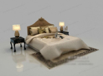Clsico modelo 3d cama de estilo europeo