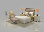 Chino modelo 3d pequeña cama