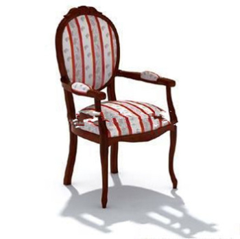 Rosa con silla blanca modelo 3d